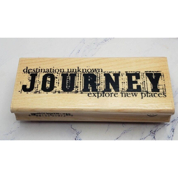Destination Unkown Journey Limited Edition Wood Mounted Rubber Stamp LE5504 - Picture 1 of 7
